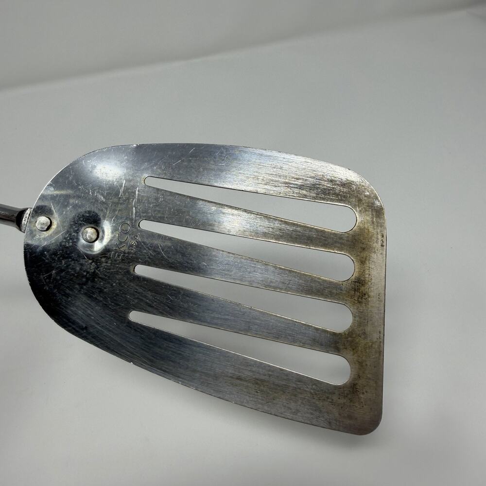 Ekco 13.5 in Stainless Slotted Spatula With Green Handle - Picture 3 of 8